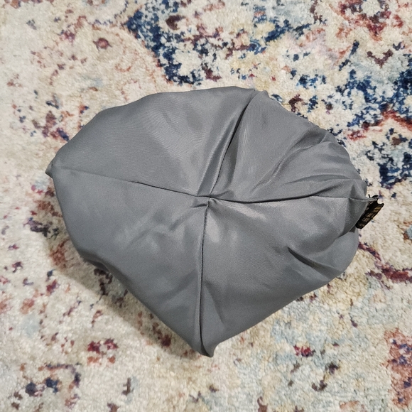 Vintage Woolmark 100% Wool Lined Tam Beret Pom Pom Hat Plaid Blue - Picture 4 of 10